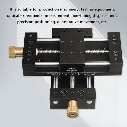X/Y Axis Precision Sliding Table Manual Linear Stage Translation Displacement Platform Station 40x70mm Platform Sliding Table