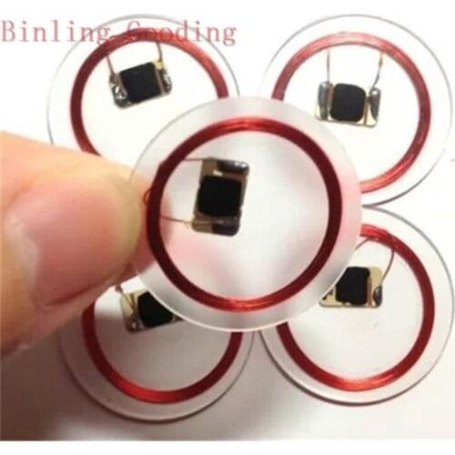 Yongkaida best quality 500Pcs/lot 125KHZ T5577 25 mm Transparent Readable And Writable Card RFID Coin tag