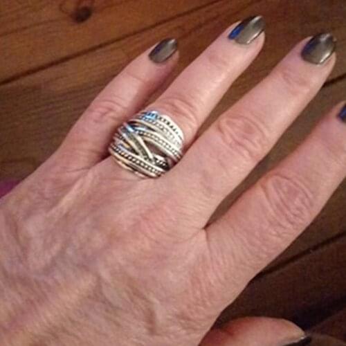 Cross Vintage Rings For Women Silver Color Adjustable Engagement Ring boho Jewelry Wedding Bands Gift Female Accessories 2020