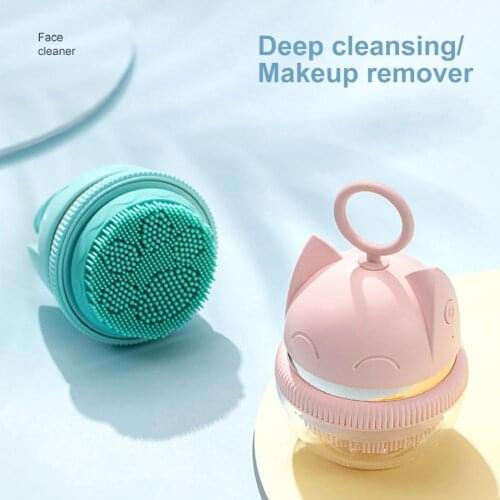 1 Set Cleansing Device Soft-touch Facial Cleansing Brush 3 Modes IPX5 Waterproof Silicone Electric Exfoliating Facial Brush
