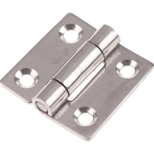 1PC Stainless Steel Flat Hinge Cabinet Doors Windows Hinge Wooden Box Mini Hinge 40*40*2mm