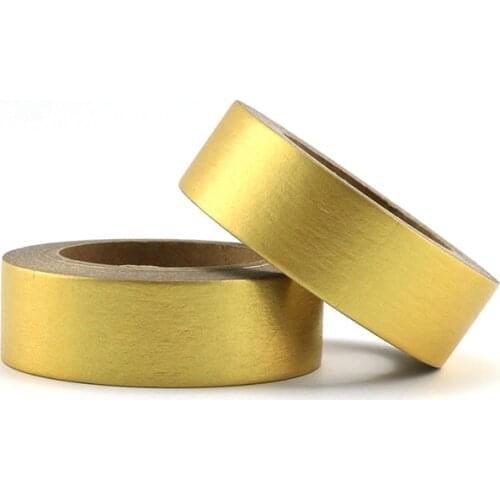 1X Creative Solid gold Color Japanese Decorative Adhesive Tape Washi Tape DIY Scrapbooking Masking Tape School Office Supply