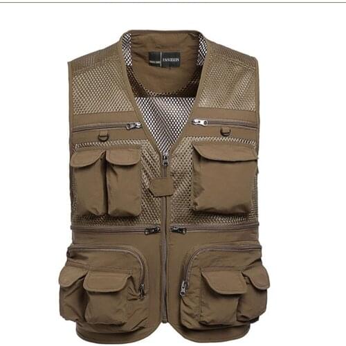 2PCS Fishing Vest Outdoors Multi Pockets Mesh TOPIND Fishing Vest Mesh