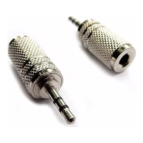 3pcs x metal Audio 2.5mm Male Plug to 3.5mm Female Jack Stereo TRS connector