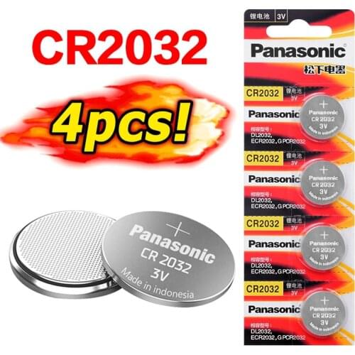 4Pcs 3V High Energy Density CR2032 DL2032 BR2032 ECR2032 Li-ion Batteries Coin Cell Battery For Computer Board Watch Long Life
