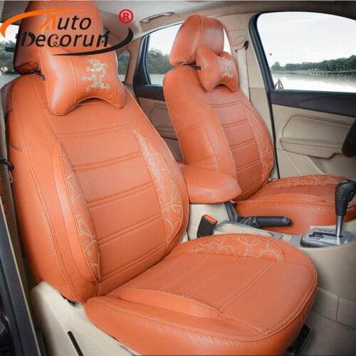 AutoDecorun PU leather car cushion covers for Kia cadenza 2011 seat cover car custom seat support covers accessories Car styling