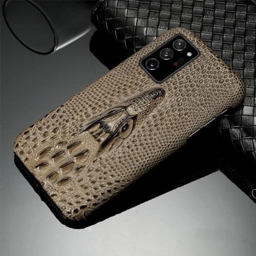 Genuine 3D Dragon Head Leather Cover Case For Samsung Galaxy Note 20 Ultra 10 9 S20 FE S8 S9 S10 Plus A50 A70 A71 A51 M31 M51