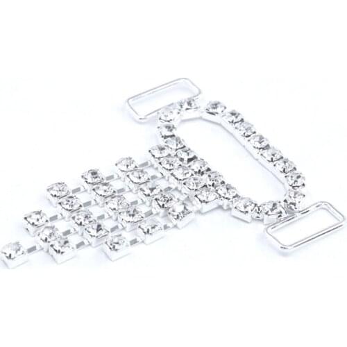 DIANCAN 50mm Rhinestone Swimsuit with diamond bikini connectors Bikini buckle size shoe buckle A grade diamond 2pcs