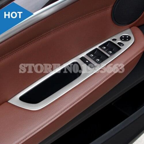 For BMW X5 E70 Inner Door Armrest Window Switch Button Cover Trim 2008-2013 4pcs Car Accessories Interior Car Decor Car Trim