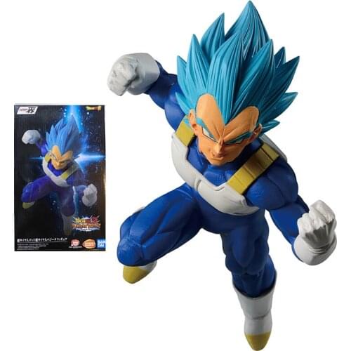 Bandai Dragon Ball Anime Figure Dragon Ball Super Fighting Blue Hair Vegeta IV Genuine Model Anime Peripheral Gifts For Children
