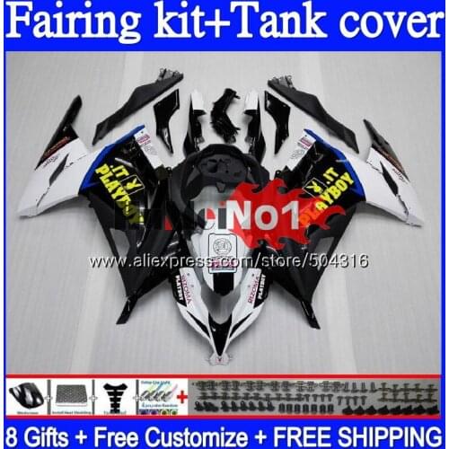 Injection For KAWASAKI ZX-3R EX ZX 300R 2013 2014 2015 2016 2017 95MC.39 ZX300R EX300 R ZX3R 13 14 15 16 17 Fairing White Black