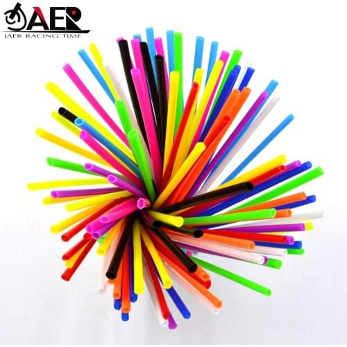 JAER 72PCS 9.5" Universal Motorcycle Spoke Skins Wheel Rim Wrap Tubes Cover for Yamaha Honda Suzuki Kawasaki Ducati