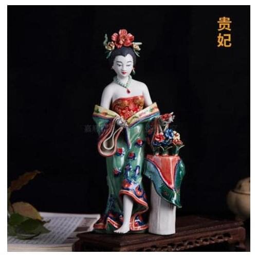 Classic household ladies exquisite handmade ceramic ladies lady Sculpture Women creative figures Beauty statue four beauties