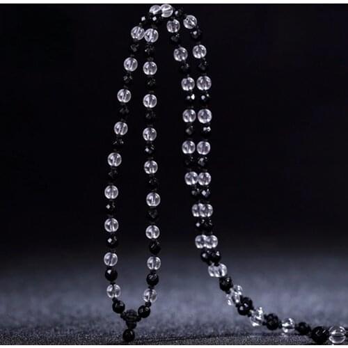 Natural White Classic Hand Woven Jade Necklace Fashion Pendant Jewelry Black Rope Women Men Pendant