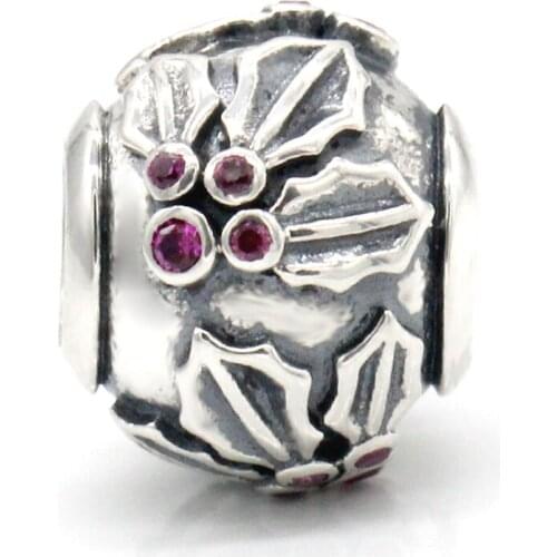 Summer Series 925 Sterling Silver Oval Garden Flower Pendant for Bracelet Bracelet Jewelry Making