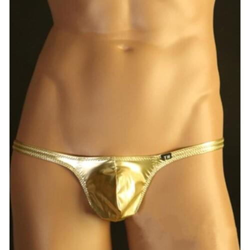 Men bikini underwear clothes mens sexy leather briefs underwear male brief underpants