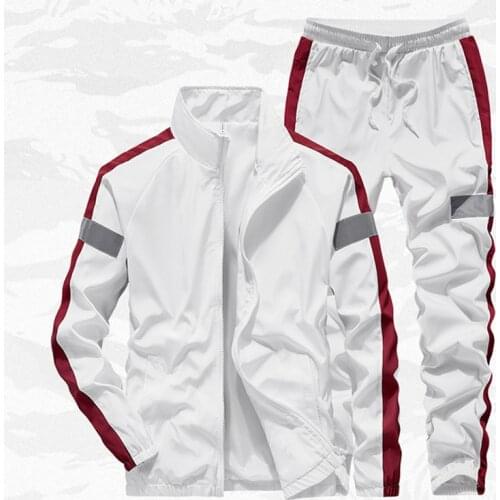 Mens Sports suit Spring Autumn Men Sportswear 2 Piece Set Jacket+Pant Jogging Sweatsuit Male Fashion Casual Tracksuit Size 6XL