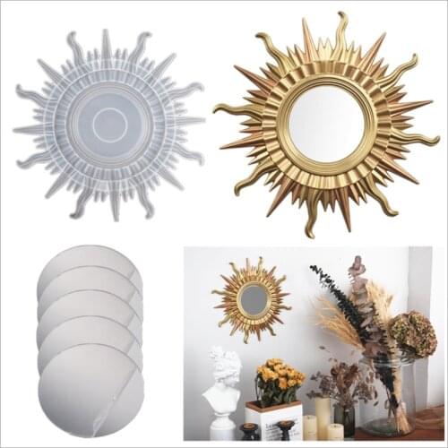 NEW Transparent Silicone Mould Resin Decorative Craft DIY Sun shape mirror Mold epoxy resin molds for jewelry