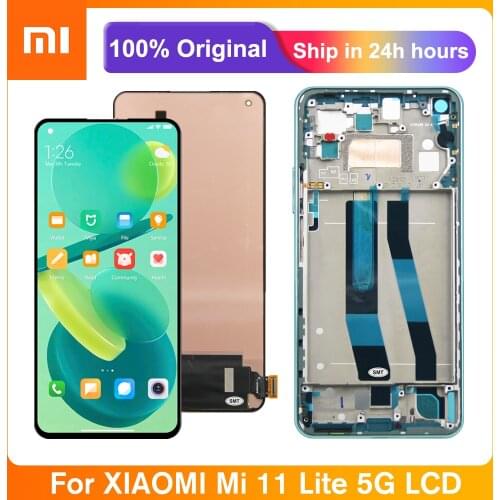 6.26'' Original Display For Xiaomi Mi 11 Lite M2101K9AG LCD Display Touch Screen Digitizer Assembly For Xiaomi Mi 11 Lite 5G