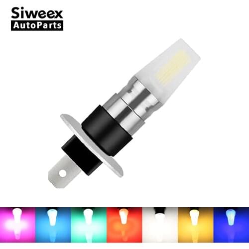 1 Pcs Super Bright H1 H3 Front Fog Lights Car Led Bulbs COB Lamp 12V DC White Ice Blue Yellow Green