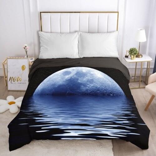 Galaxy Duvet cover Quilt/Blanket/Comfortable Case Double King Bedding 240*220 240x260 Black for Home Mercury