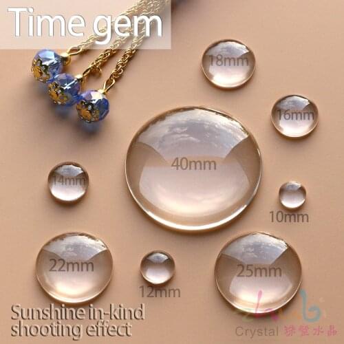 6/8/10/12/14/16/18/20/25/30/35/40/50mm Transparent Domed Flatback Half Round Clear Crystal Glass Cabochon For DIY Jewelry Making