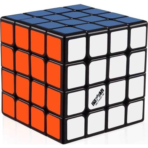 Qiyi Wuque 4x4 Speed Cube 4x4x4 Magic Cube Puzzle Black 62mm 3D Twist Ultra-Smooth Professional Safe ABS Educational Toy Gift