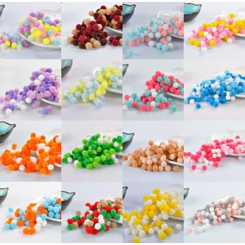 Mulit Colors Pompom 8mm 10mm Fur Craft DIY Soft Pom Poms Wedding Decoration Artesanato Pompon Sewing On Cloth Craft Supplies