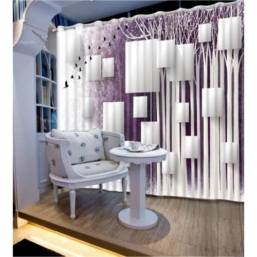 Simple curtains Customized size Luxury Blackout 3D Window Curtains For Living Room Decoration curtains