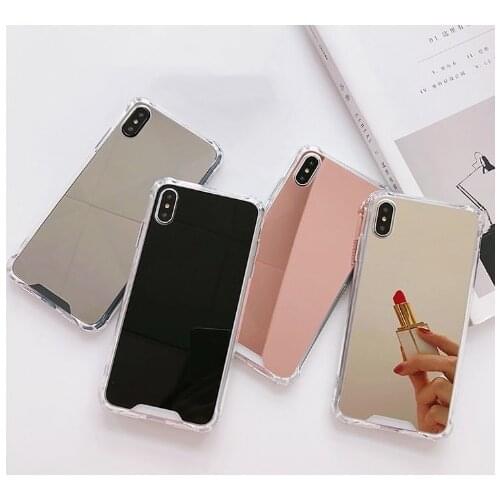 Luxury Rosegold Plating Mirror Phone Case for IPhone 11 Pro Max 7 8plus X Xs Max Anti-shock Clear Soft Tpu Case Back Cover Capa