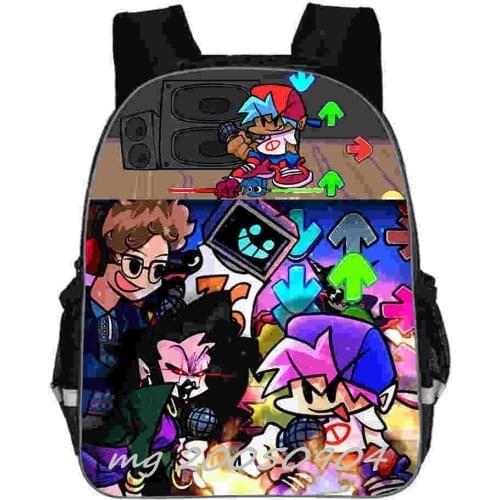 11-13 inch Games Friday Night Funkin Machines Print Backpack For Boys Children School Bags Backpacks Kids Kindergarten Bookbag