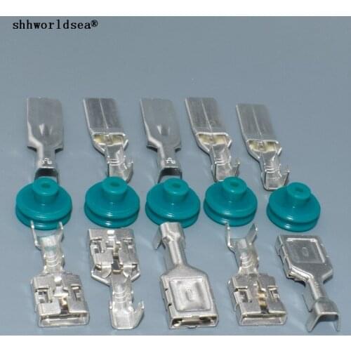 Shhworldsea automotive 9.5mm male female wire terminal copper car cable connector connection pins ST741394-3 7116-3250 G257