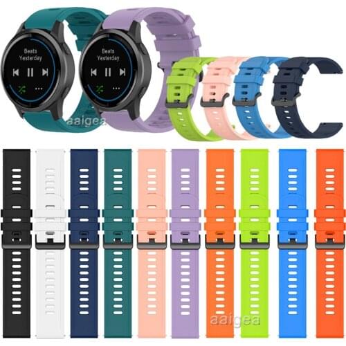 Silicone WatchBand Strap For Garmin Active vivoactive 4 Replacement band for 20mm 22mm