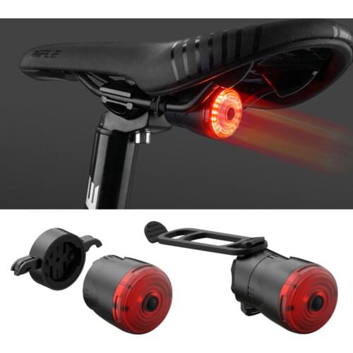 Bicycle Braking Light Rear Visual Warning LED Tail Lamp 350mAH 15-48Hrs 6 modes W/ Mode Memory Optional Seat Post Saddle Mount