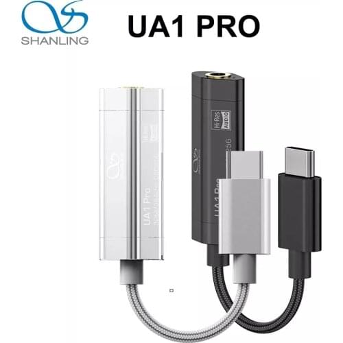 SHANLING UA1 PRO ES9219C USB DAC AMP Adapters Type C to 3.5mm Audio Cable Headphone Amplifier PCM384 DSD256 80mW Output Power