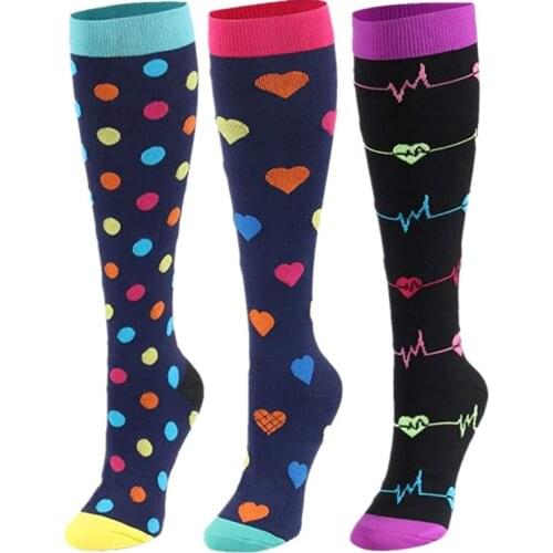 Cycling Socks Women Men Compression Socks 20-30 Mmhg Is Best Stocking Leg Relief Pain Medical Varicose Veins For Men Travel Sock