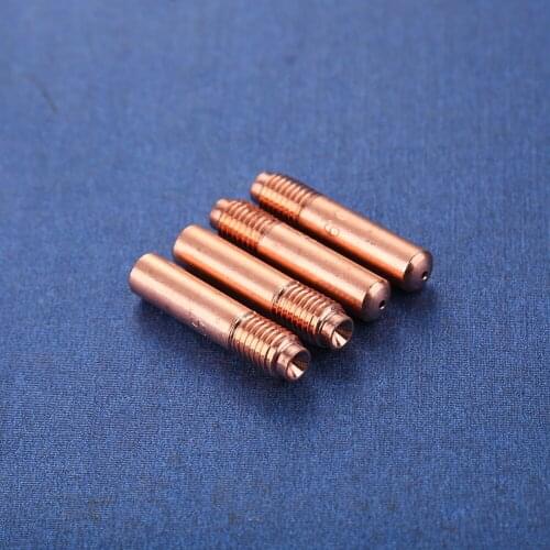 10pcs Portable Welding Nozzles Copper Consumables Contact 0.9mm Tip Gas Mig Torch Machine Miller Nozzle Supplies