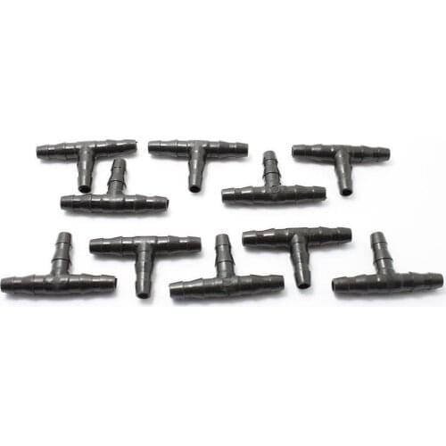 10PCS Hose Dripper Water Tee Connector Plastic Barbed 4/7mm Pipe Tubing Watering Coupling Joint Garden Drip Irrigation Tool