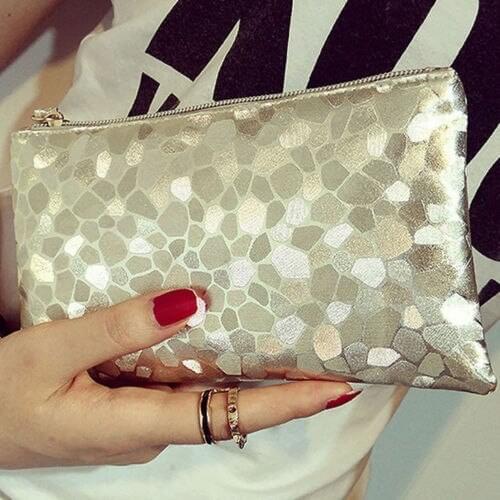 2019 Womens Fashion Glitter Sequins Handbag Evening Party Clutch Bag Zipper Wallet Purse 5 Colors