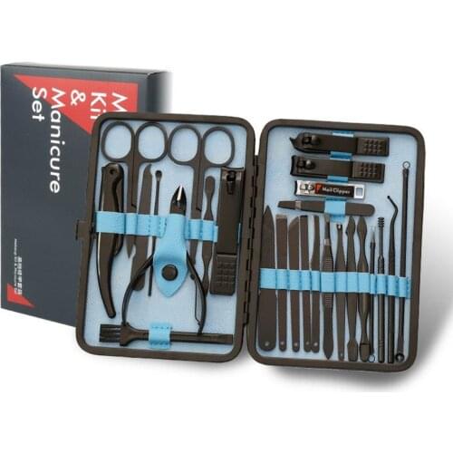 26pcs Nail Clipper Sets Manicure Set Pedicure Sets Nail Kit Professional Set Nail Manicure Kit Grooming Tools With Storage Box