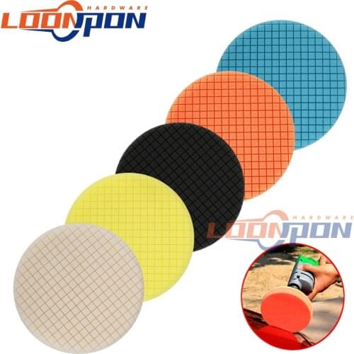 5Pcs 6 Inch Waxing Buffing Sponge Pad Buffing Rubbing Ruber Scouring Pad Power Peeling All Purpose for Auto Repair Auto Care Set