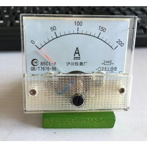 85C1 DC 0-200A Analog Amp Panel ammeter pointer type current meter panel