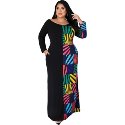 African Abaya Print Dashiki Dress Long Sleeve Hijab Muslim Bazin Design Long Maxi Dresses Women Robe Gowns Riche Sexy Lady
