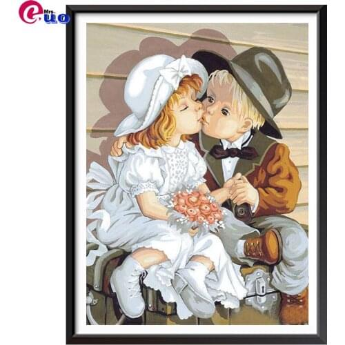 Diy Diamond Painting Cross Stitch Girl and Boy 5D Diamond Embroidery Full Square Rhinestone mosaic pattern Needlework