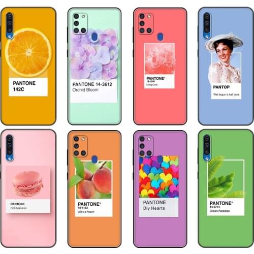 Black tpu Case For Samsung Galaxy A50 50S A30S A10 A21S A31 A41 A51 A71 M21 S10 LITE Cover Pantone Candy Color sky Novelt Fundas