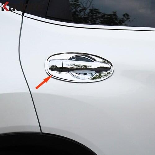 For Nissan Rogue X-TRAIL 2014-2016 2017 2018 2019 2020 ABS Chrome Side Door Handle Bowl Cover Cup Trims Auto Car Accessories