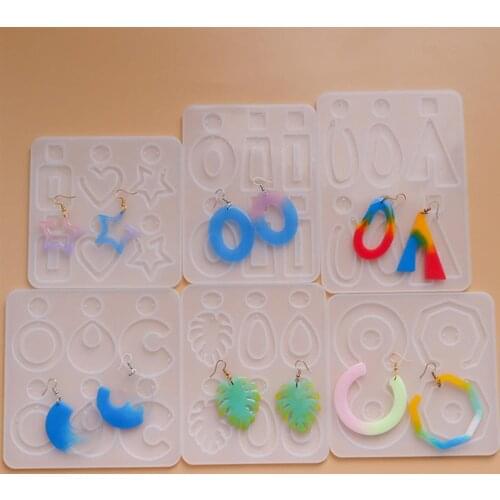 Epoxy Resin Molds Earrings Silicone Mold Resin Mold Silicone Pendant Mold Jewelry Casting Mold for DIY Jewelry Making Tools