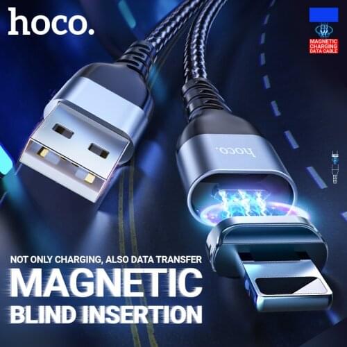 Hoco Magnetic USB Cable Fast Charging Type C Cable Magnet Charger Data wire for Lightning Cord for iPhone Huawei Samsung XiaoMi