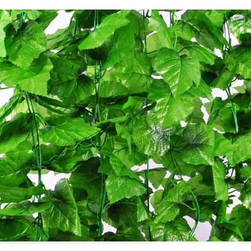 Artificial Dried Flowers the grape leaves flowers rattan vine leaf green water pipe ceiling decoration plastic green leaves 3183