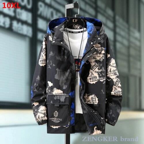 Big size Mens coats Large Size Workwear Jacket Loose Camouflage Jacket Brother Top 7XL 8XL 9XL jackets for men